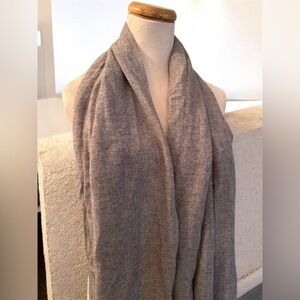 [Kaleidos Moda] Gray Cashmere Blend Long Scarf w/Tassels